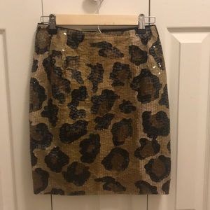 Sequin Cheetah Print pencil skirt